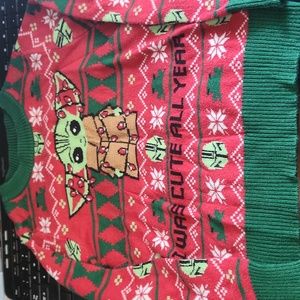 Yoda Christmas holiday sweater star wars 4t
